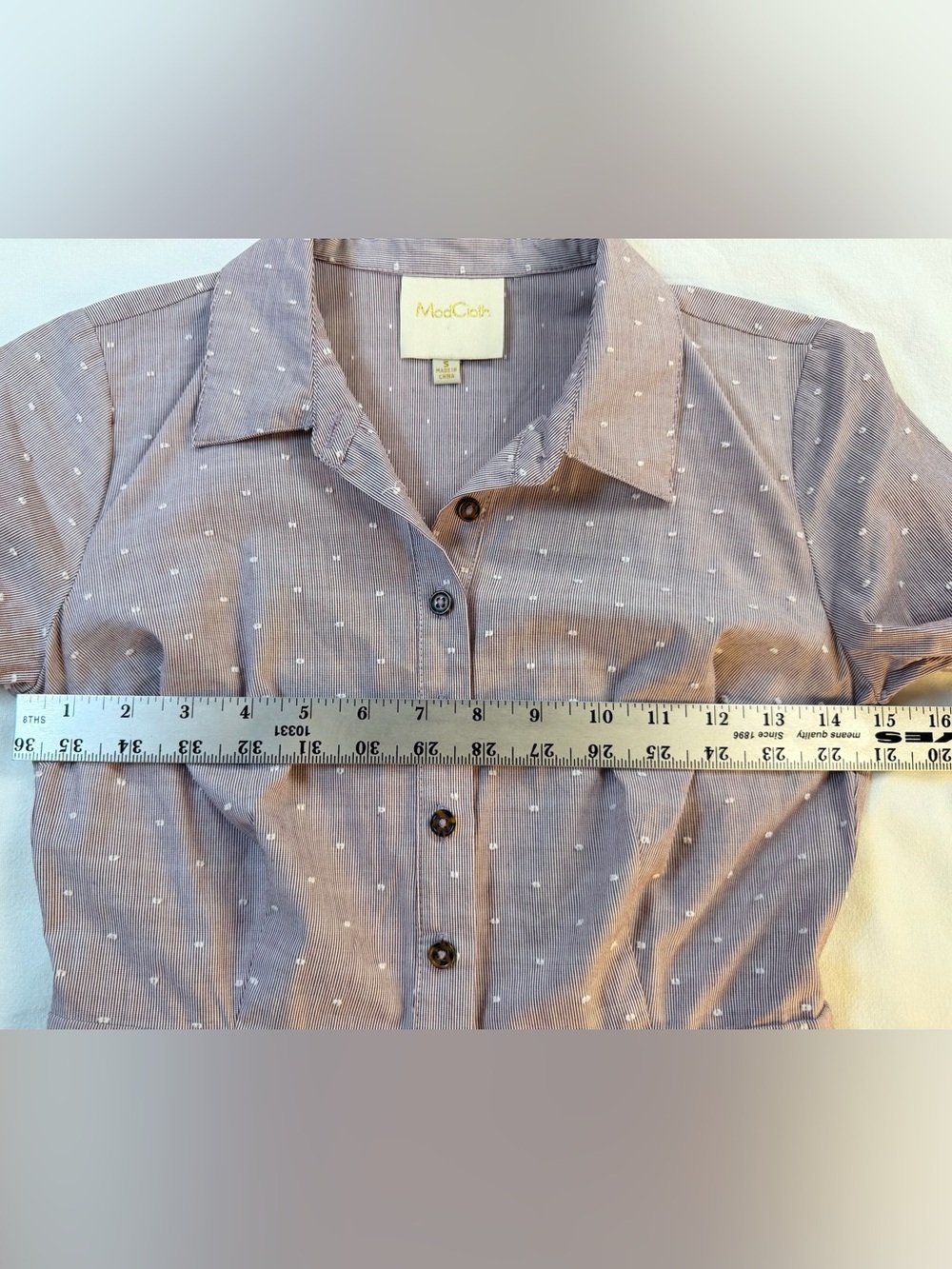 ModCloth Dusty Mauve Button-Front Long Sleeve Collared Shirt Dress - Picture 6 of 10